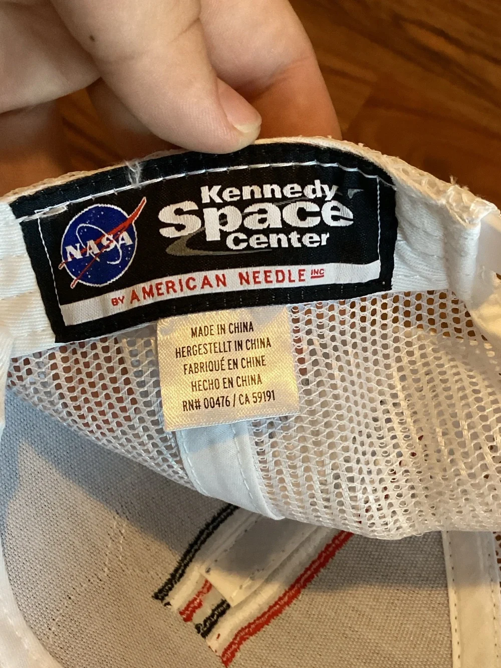NASA Kids Blue & White Trucker Cap with Red Accent
